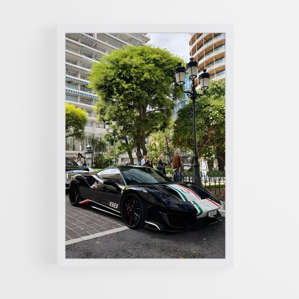 Poster Urban Noir – affiche Ferrari (vue 3)